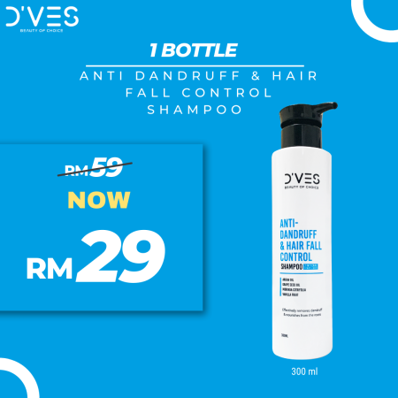 D'VES Anti Dandruff & Anti Hair Fall Control Shampoo 1 pc